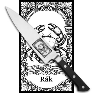   Satake Satoru Gyuto (Chef's) engraved Japanese kitchen knife HOROSCOPE CANCER - Japanese Quality in Your Kitchen
