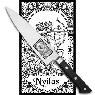   Satake Satoru Gyuto (Chef's) engraved Japanese kitchen knife HOROSCOPE SAGITTARIUS - Japanese Quality in Your Kitchen