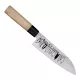 Satake Santoku Japán rozsdamentes konyhakés 59 HRC, 17 cm, magnóliafa markolat, Kapaszkodó cicák lézergravír mintázat