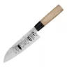   Satake Santoku Japán rozsdamentes konyhakés 59 HRC, 17 cm, magnóliafa markolat, Kapaszkodó cicák lézergravír mintázat