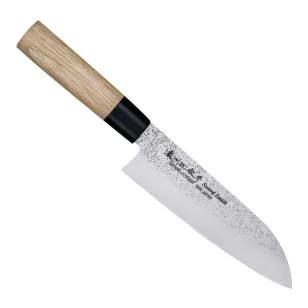   Satake Nashiji Natural Santoku Japanisches Kochmesser 17 cm - Japanische Qualität für die Küche