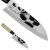 Satake Megumi Santoku engraved Japanese kitchen knife Panda - Japanese Quality in Your Kitchen