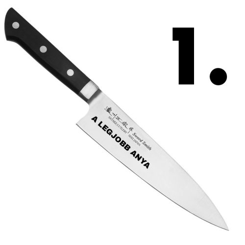 Satake Satoru Gyuto (Chef's) engraved Japanese kitchen knife THE BEST MOTHER - Japanese Quality in Your Kitchen