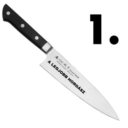 Satake Satoru Gyuto (Chef's) engraved Japanese kitchen knife THE BEST ANGLER - Japanese Quality in Your Kitchen