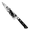   Satake Satoru Gyuto Japán rozsdamentes szakácskés 59 HRC, 21 cm, laminált markolat, FOCISTA lézergravír mintázat