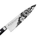 Satake Satoru Gyuto (Cuțit de bucătar, cuțit de bucătărie) cuțit de bucătărie japonez gravat Tengu  - Calitate japoneză în bucătărie