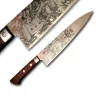  THE JOKER CHEF JIMMY X SATAKE Shirogami 21 cm  Gyuto  szénacél japán séfkés limitált gravírozott szakácskés