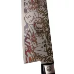 THE JOKER CHEF JIMMY X SATAKE Shirogami 21 cm  Gyuto  szénacél japán séfkés limitált gravírozott szakácskés