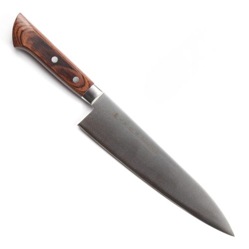 Satake Noushu Masamune Saku Shirogami 21 cm Gyuto Chef's Knife with Mahogany Handle - Japanese Quality in Your Kitchen
