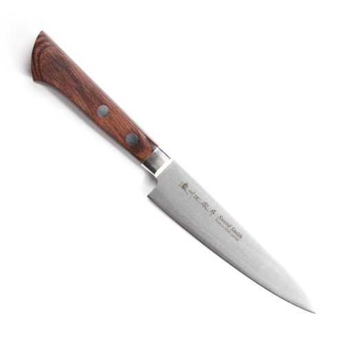 Satake Noushu Masamune Saku Shirogami 12 cm Universal Japanese Kitchen Knife with Mahogany Handle - Japanese Quality in the Kitchen