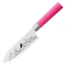   Satake Sword Smith Macaron Santoku Japán rozsdamentes konyhakés 58 HRC, 17 cm, polipropilén markolat, Kukucskáló cicák lézergravír mintázat 