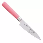 Satake Sword Smith Macaron Japán rozsdamentes univerzális konyhakés 58 HRC, 12 cm, polipropilén markolat Kiscica pillangóval lézergravír mintázat