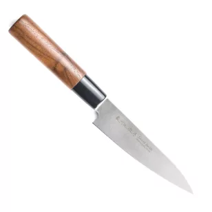   Cuțit de bucătărie universal Satake Noushu Masamune Saku, 12 cm, cu mâner din lemn de nuc - calitate japoneză în bucătărie
