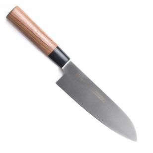   Satake Noushu Masamune Santoku chef's knife with walnut handle 16.5 cm AUS-8A blade - Japanese quality in the kitchen