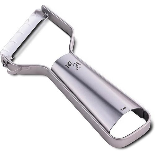  Kai Corporation Seki Magoroku DH3356 Japanese Stainless Steel T-Peeler – Compact with Extra Sharp Blade