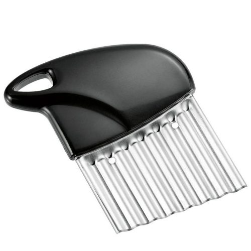 Shimomura Kogyo Kitchen Bar KIB-634  Wavy Cutter – Japanese Stainless Steel French Fry and Vegetable Slicer