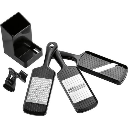 Shimomura Kogyo Pro Grade PG-650 Japanese Speed Grater Set – Stainless Steel Vegetable and Ginger Grater