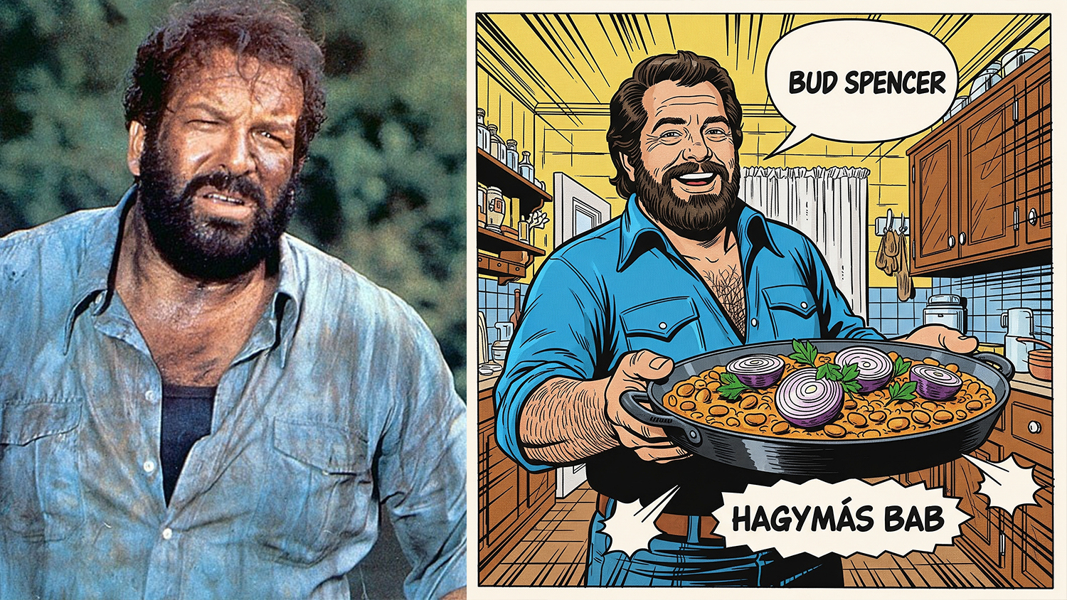 Bud Spencer és a hagymásbab: Egy „magyarosított” recept és a Legenda élete